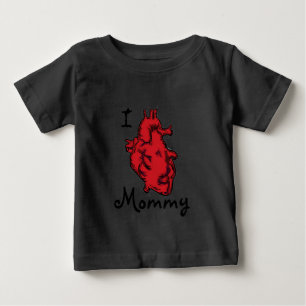 T-shirt Pour Bébé Bébé coeur maman ramwler