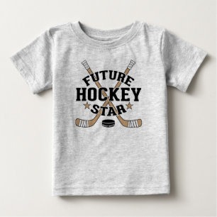 T-shirt Pour Bébé Bébé de hockey de demain Bâtons de hockey étoile B