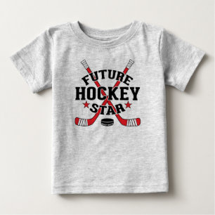 T-shirt Pour Bébé Bébé de hockey futur Hockey Star Bâtons de hockey