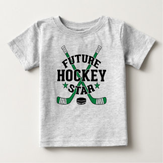 T-shirt Pour Bébé Bébé de hockey futur Hockey Star Bâtons de hockey 