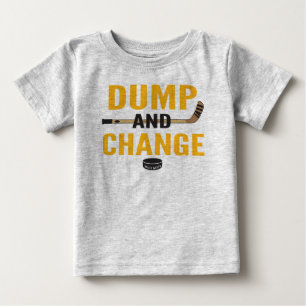 T-shirt Pour Bébé Bébé de hockey noir et d'or et de changement