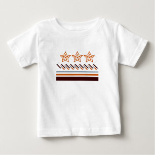 T-shirt Pour Bébé Bébé d'été trois bandes étoilées