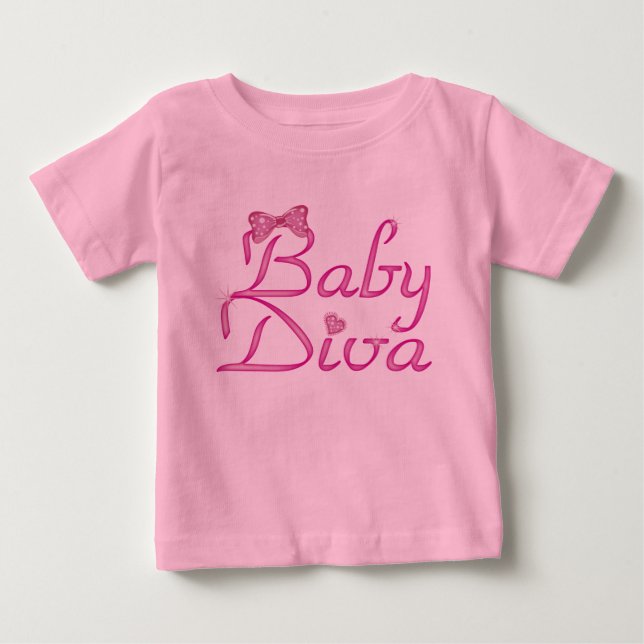 T-shirt Pour Bébé Bébé Diva (Devant)
