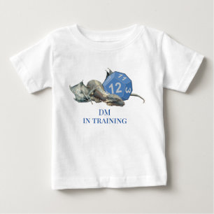T-shirt Pour Bébé Bébé Dragon DM dans l'entraînement Dice Rôle Jeu