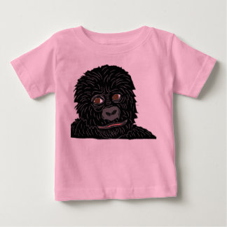 T-shirt Pour Bébé bébé gorille avec patte de gorille sur le dos