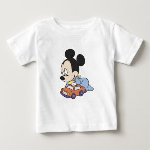 T-shirt Pour Bébé Bébé Mickey Souris jouer avec voiture de jouets
