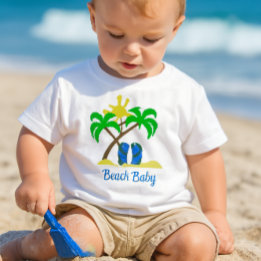 T-shirt Pour Bébé Bébé mignon de la plage 