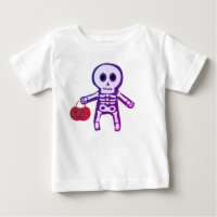 Bébé mignon Squelette Halloween Baby T-shirt