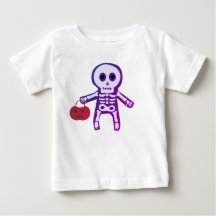 Bébé mignon Squelette Halloween Baby T-shirt