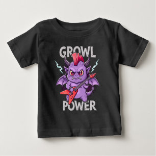 T-shirt Pour Bébé Bébé Monstre Rockeur - Rugir Puissance