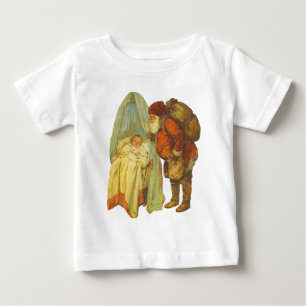 T-shirt Pour Bébé Bébé Noël Père Noël Vintage