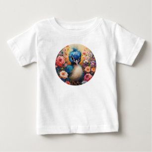T-shirt Pour Bébé Bébé paon mignon