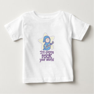 T-shirt Pour Bébé Bébé Rock Star, secouez votre monde