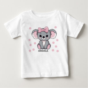 T-shirt Pour Bébé Bébé rose Koala Ours