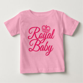 T-shirt Pour Bébé Bébé royal en rose avec couronne