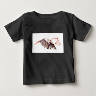 T-shirt Pour Bébé Bébé sur la cigogne