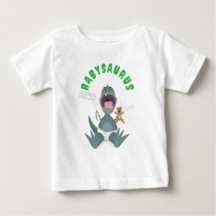 T-shirt Pour Bébé Bébé T-rex Babysaurus vert