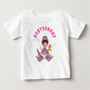 T-shirt Pour Bébé Bébé T-Rex rose