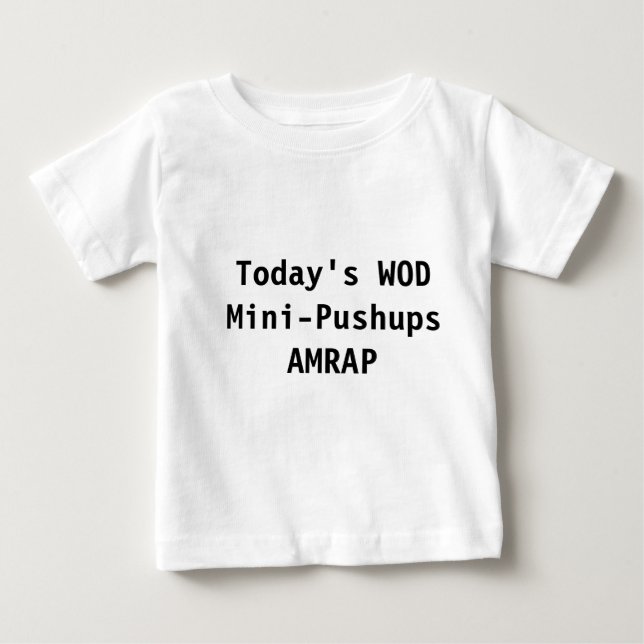 T-shirt Pour Bébé Bébé WOD : Mini-Pushups (Devant)