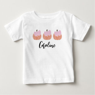 T-shirt Pour Bébé Bébés En vichy trio Citrouille avec vaches roses