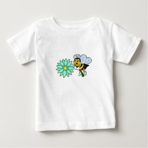 T-shirt Pour Bébé Bee with flower.PNG