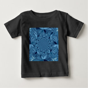 T-shirt Pour Bébé Belle Belle Iridescente Blue Kaleidoscope Art