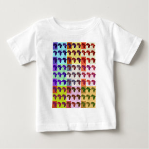 T-shirt Pour Bébé Belle carte africaine À damiers Pap art ethnique