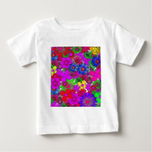 T-shirt Pour Bébé Belle couleur Extraordinaire motif floral design