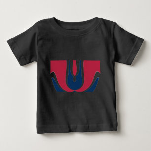 T-shirt Pour Bébé Belle couleur rouge, blanc, bleu texture Abstraite