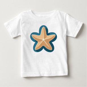 T-shirt Pour Bébé Belle Étoile de Mer Jaune