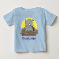 Belle illustration de bébé rhino africain