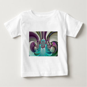 T-shirt Pour Bébé Belle impression Angélique Purple et Cyan Abstrait