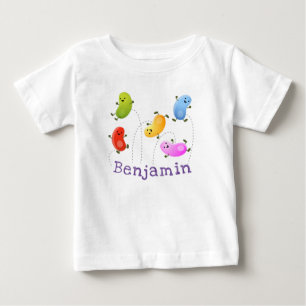 T-shirt Pour Bébé Belle jellybeans saut de dessin animé illustration