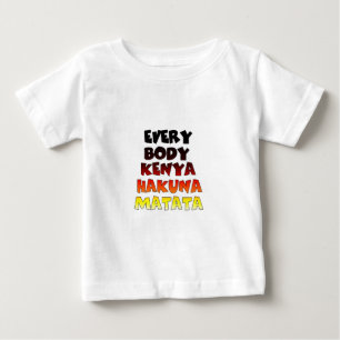 T-shirt Pour Bébé Belle Kenya Colorful Extraordinaire Texte Concepti
