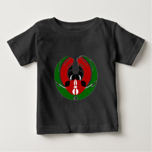 T-shirt Pour Bébé Belle Tapisserie kenyane : Drapeau kényan Papillon