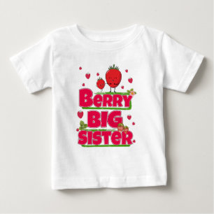 T-shirt Pour Bébé Berry Big Sister - Pun mignonne aux fraises