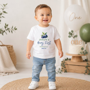 T-shirt Pour Bébé Berry First Anniversaire 1ère Fête de la Myrtille