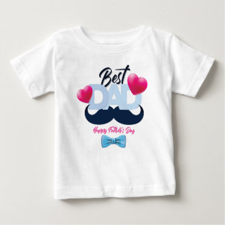 T-SHIRT POUR BÉBÉ BEST PAPA HEUREUSE FÊTE DES PÈRES