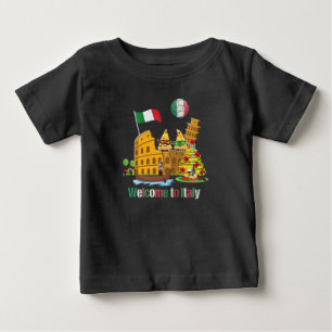 T-shirt Pour Bébé Bienvenue En Italie