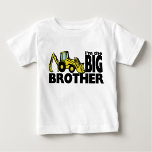 T-shirt Pour Bébé Big Brother Backhoe