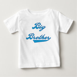 T-shirt Pour Bébé Big Brother Blue Text