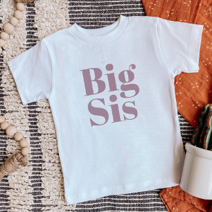 T-shirt Pour Bébé Big Sis Famille Mauve Matching