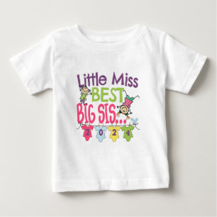 T-shirt Pour Bébé Big Sister 2024 - Little Miss Best Big Sis