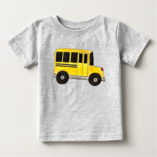 T-shirt Pour Bébé Big Yellow School Bus Enseignant Transport