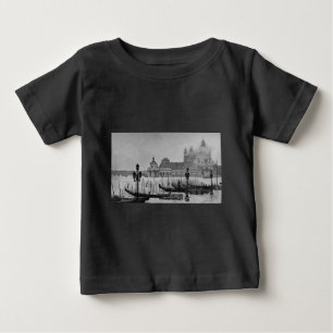 T-shirt Pour Bébé Black Blanc Grand Canal Venise Italie Voyage