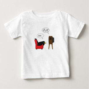 T-shirt Pour Bébé Blackbird Dormir devant la bande dessinée de la t