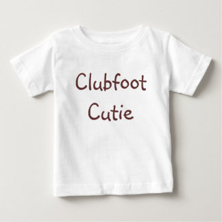 T-shirt Pour Bébé Blanc avec lettrage marron clubfoo... - Customisé