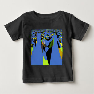 T-shirt Pour Bébé Bleu Africain Tribal Motif Motif Art Imprimer