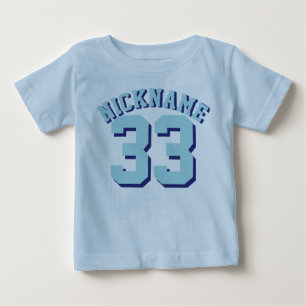 T-shirt Pour Bébé Bleu clair & Aqua Baby Sports Jersey