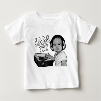 T-shirt Pour Bébé "Bloquez-le" des rotations du DJ de bébé sur une